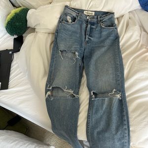 Reformation high waisted ripped jeans, size 26